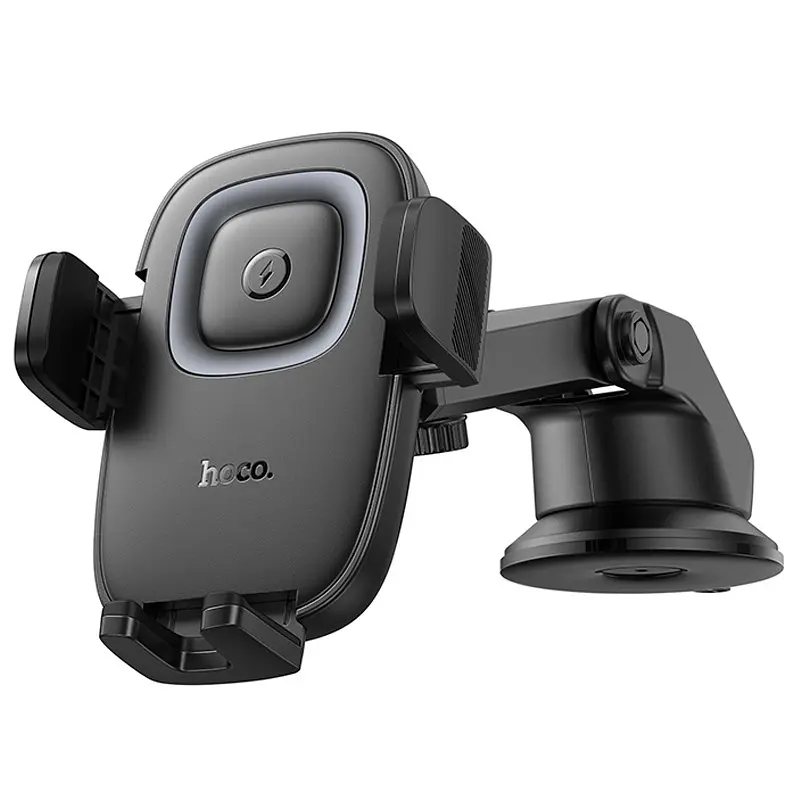 Автодержатель с БЗУ Hoco HW32 Crown push-type (center console) - фото 4