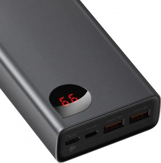 Power Bank Baseus Adaman Metal Digital Display 20000mAh 65W (PPIMDA-D01) Quick Charge Black EU - фото 4