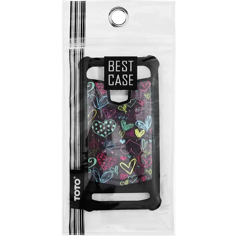 Чохол-накладка Toto Universal TPU case with image 4.5" Hearts Black - фото 2
