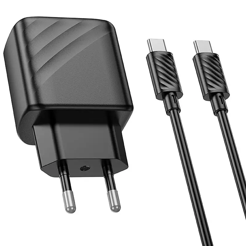 СЗУ Hoco CS22A Value PD30W (1USB-C) + кабель Type-C to Type-C - фото 3