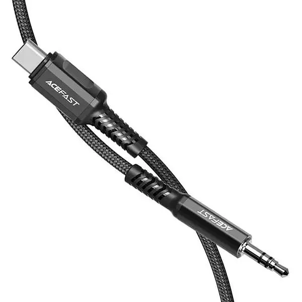 Кабель Acefast C1-08 USB-C to 3.5mm aluminum alloy audio cable Black - фото 2