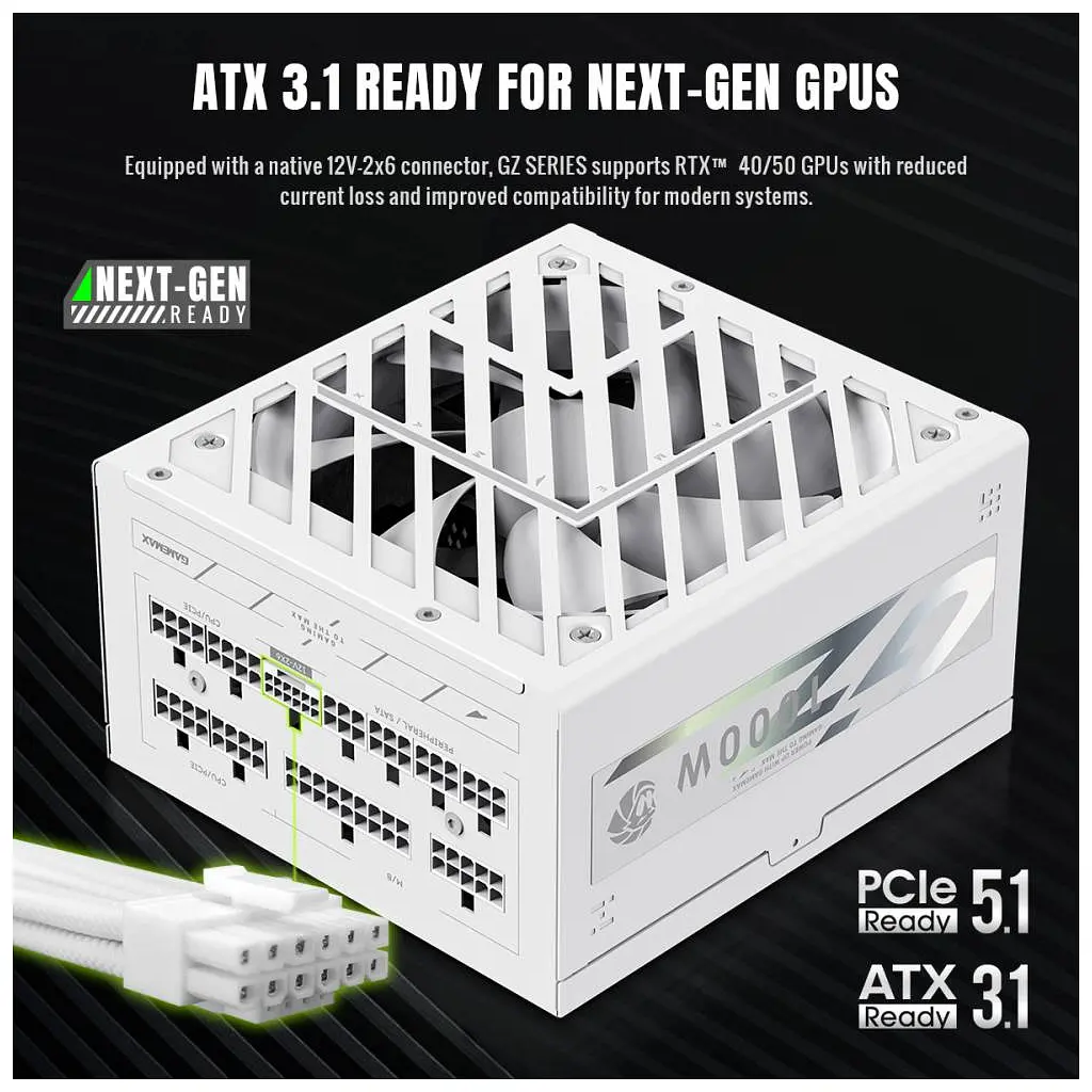 Блок живлення Gamemax 1000W (GZ 1000G WH) - фото 8