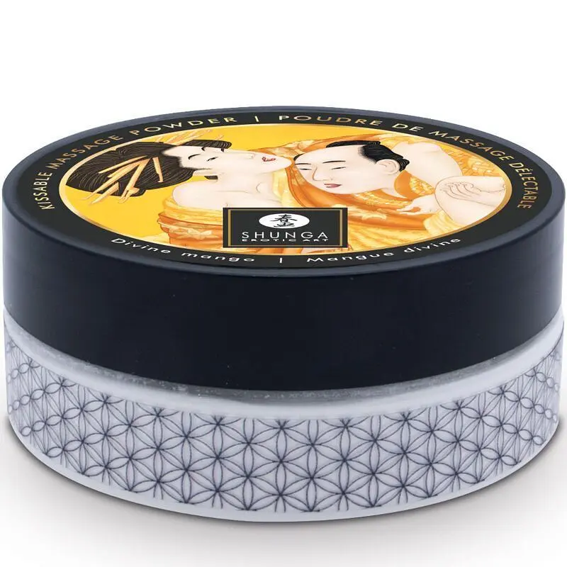 Пудра для оральних пестощів Shunga Body Powder Luscious Mango, 75 г (манго) - фото 2