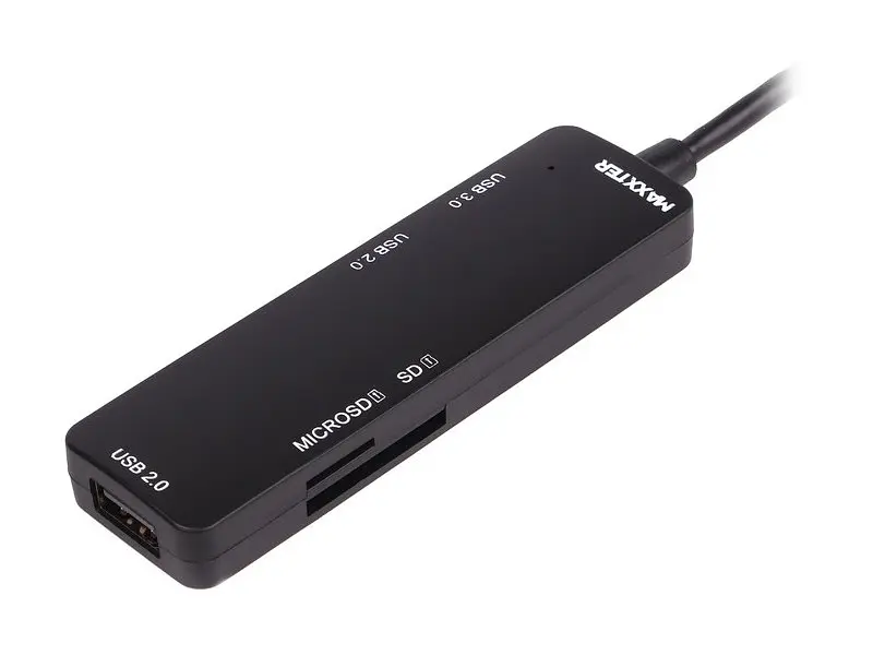 Мультипортовий адаптер Maxxter USB-C to 1xUSB3.0 2xUSB2.0 SD/TF (HU3C-3PTF-01) - фото 3