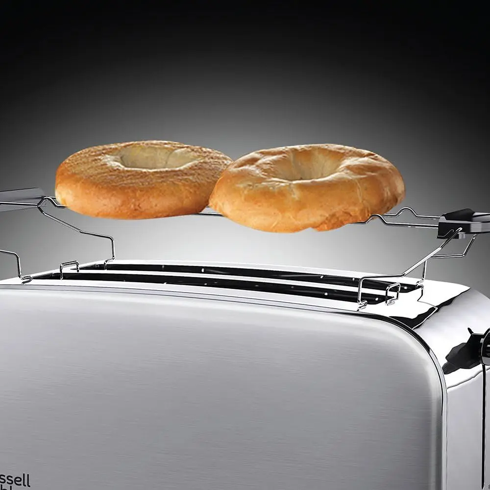 Тостер Oxford 1600Вт, длинные слоты на 4 тоста, металл, серебристый Russell Hobbs teh0025682 - фото 3