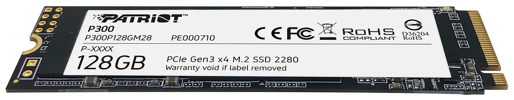 Накопичувач SSD 128GB Patriot P300 M.2 2280 PCIe 3.0 x4 NVMe TLC (P300P128GM28) - фото 4
