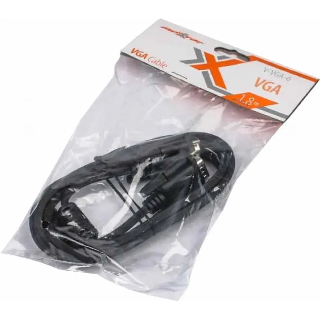 Кабель мультимедійний VGA M to VGA M 1.8m Maxxter (V-VGA-6) - фото 2