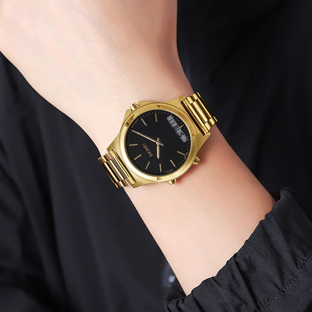 Чоловічий наручний годинник 2120GDBK Gold-Black Skmei acs0030261 - фото 3
