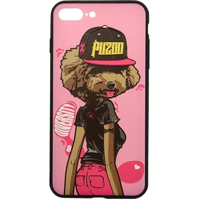 Чохол-накладка PUZOO TPU Case with UV Printing Hip Hop iPhone 7 Plus /8 Plus DJ Teddy Pink - фото 5
