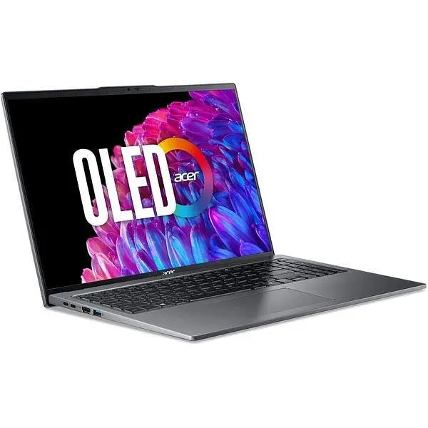 Ноутбук ACER Swift Go 16 OLED SFG16-72-5018 (NX.KZ2EX.001), Intel Core Ultra 5 125H до 4.5GHz, 16" 3.2K, 16GB, SSD 512GB, Intel Arc graphics, Free DOS, Steel - фото 2