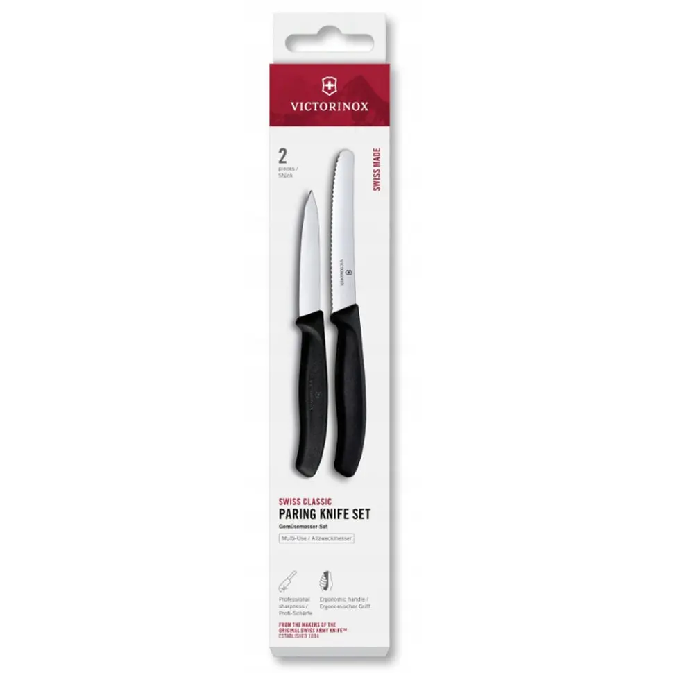Набір ножів для чищення овочів Victorinox Swiss Classic 2 ножа чорн 6.7113.2