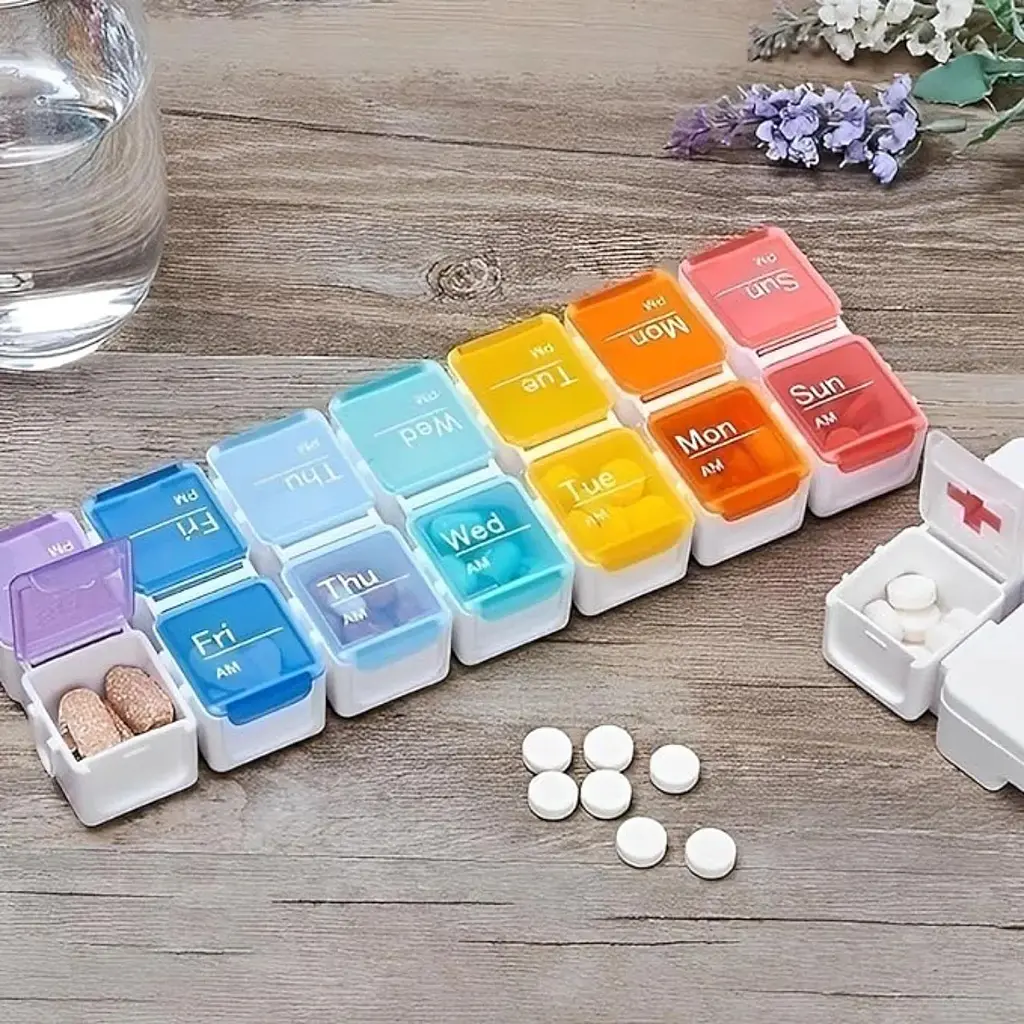 Таблетниця органайзер Supretto на 15 комірок з таймером (8701) - фото 7