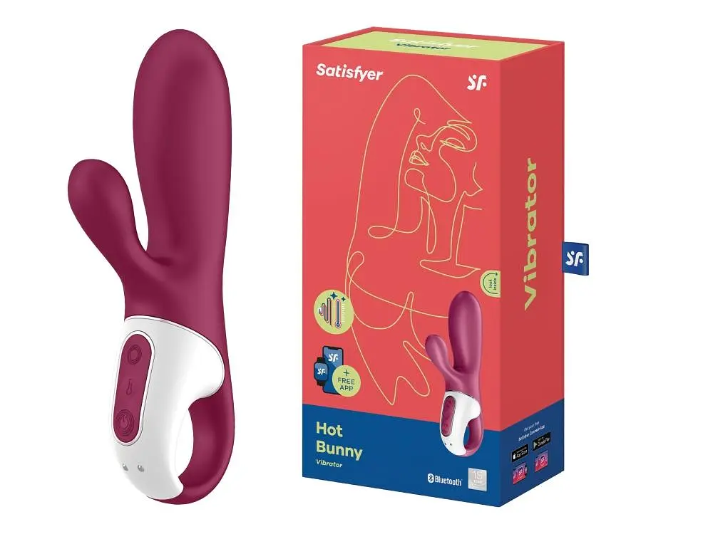 Вібратор-кролик Satisfyer Hot Bunny 17.5 см бордовий - фото 4
