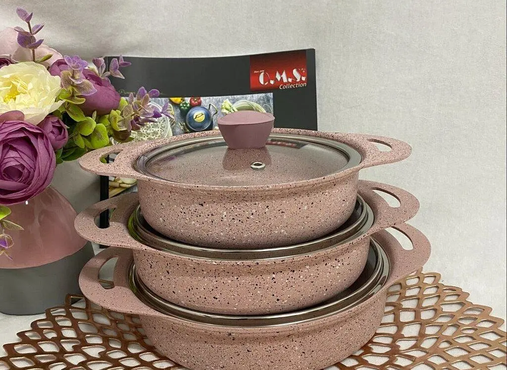 Набір посуду (омлетниці) O.M.S. Collection 3015 Pink - фото 4