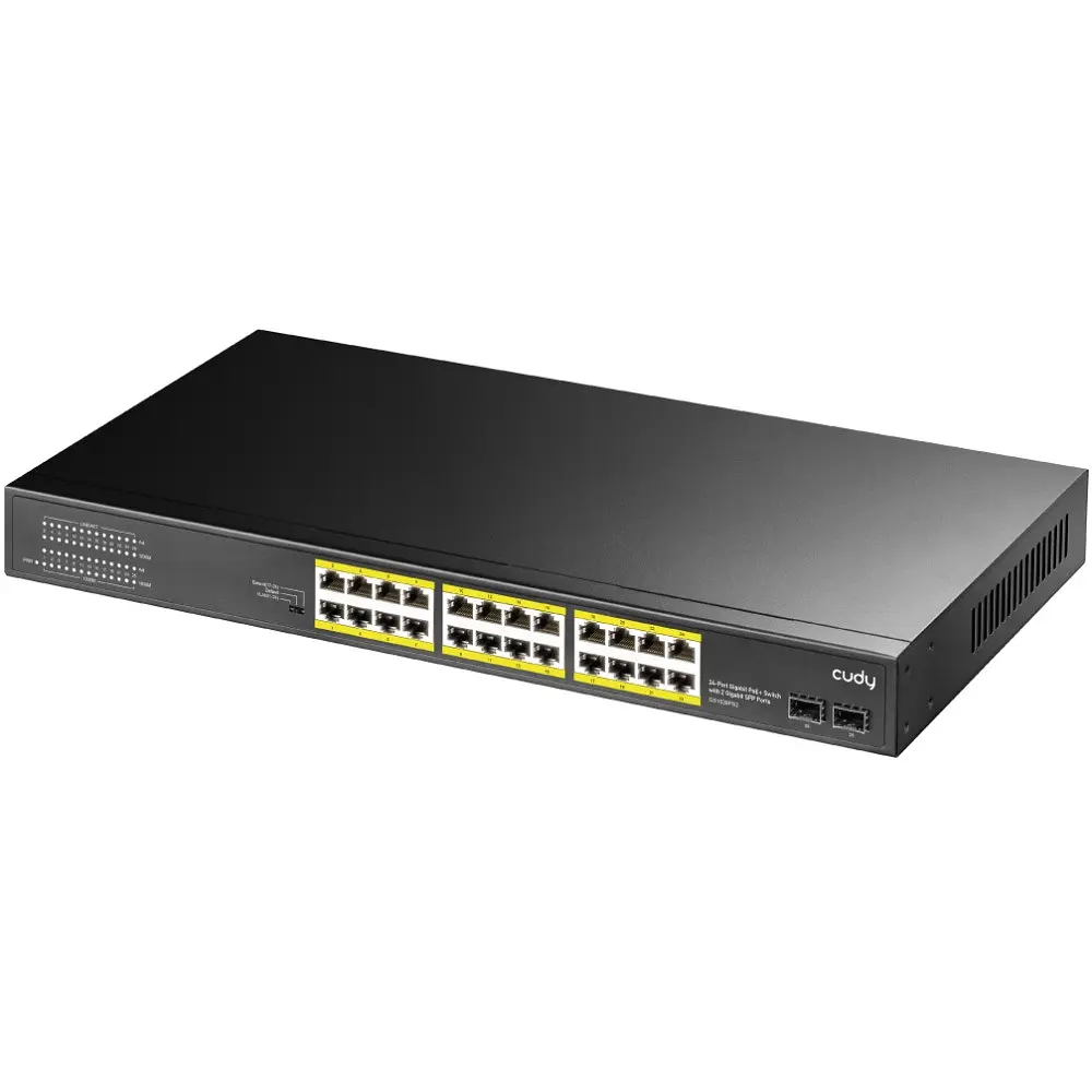 Комутатор Cudy GS1028PS2, 24-Gigabit PoE+ Switch with 4 Uplink Gig Ports and 2 Gig SFP Slots 300W - фото 2