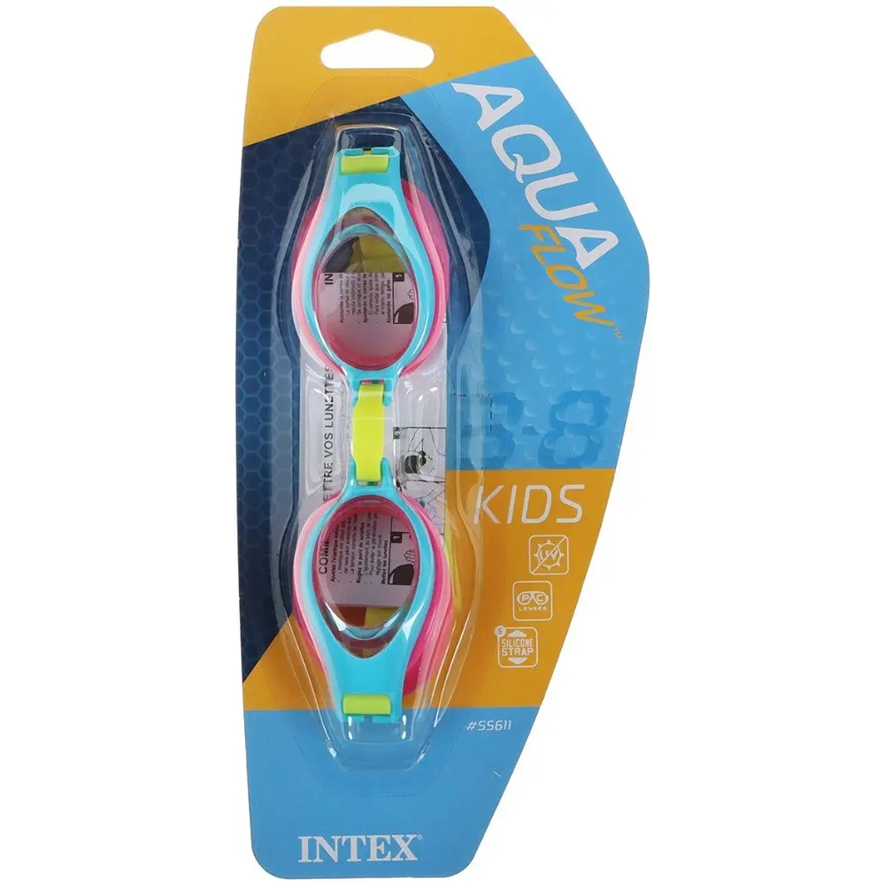 Окуляри для плавання Intex 3–8 років, силіконовий обтюратор, ремінець регульований, захист від ультрафіолетового випромінювання - фото 4