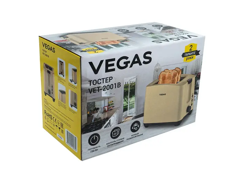Тостер Vegas VET-2001B - фото 4