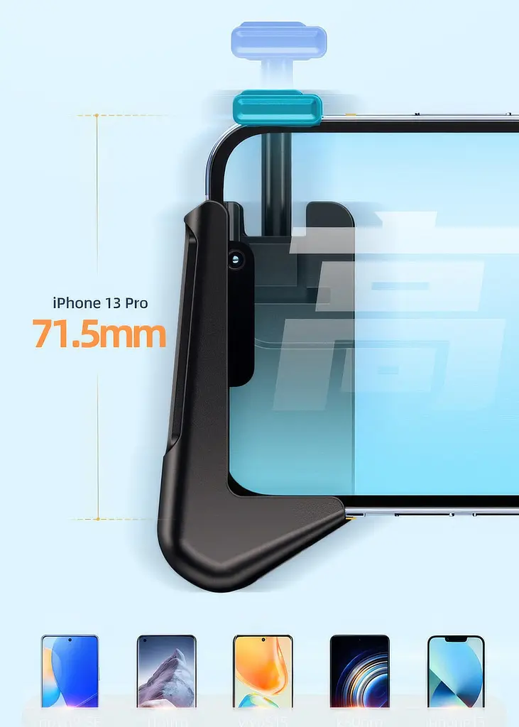 Геймпади для телефону чорні ігрові тригери на смартфоні Gamepad Z11 - фото 6