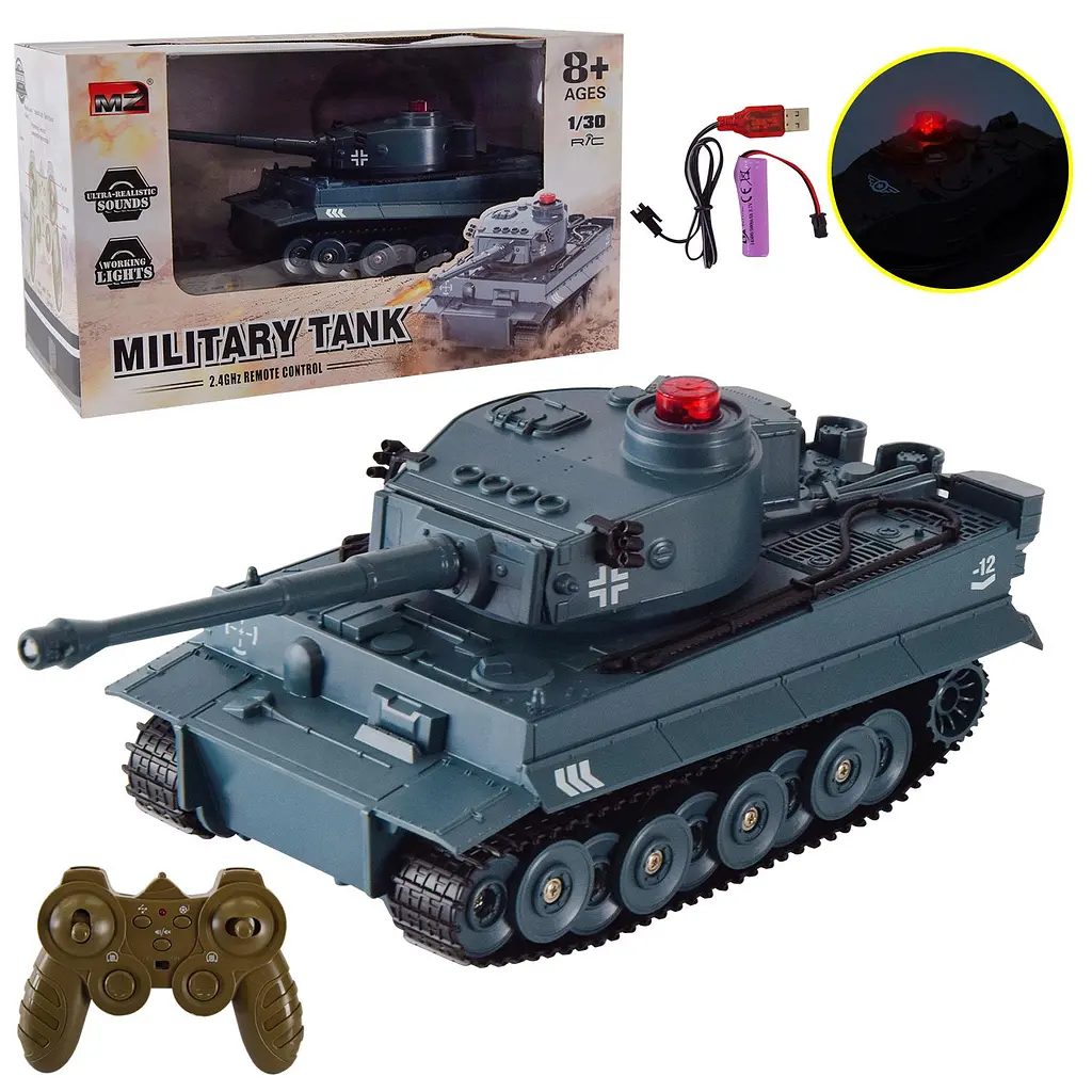 Радіокерована модель танка Military Tank зі звуком та світлом 1:30 (32299)