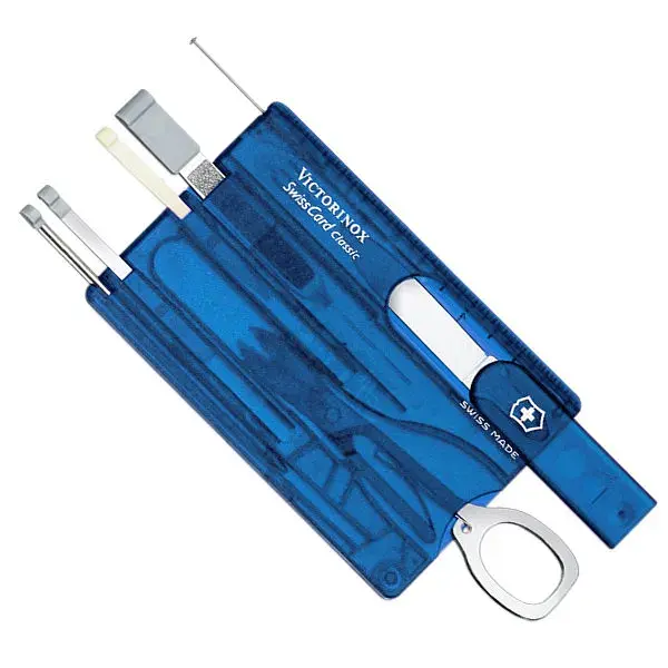 Ніж Victorinox SwissCard Transparent Blue (0.7122.T2)