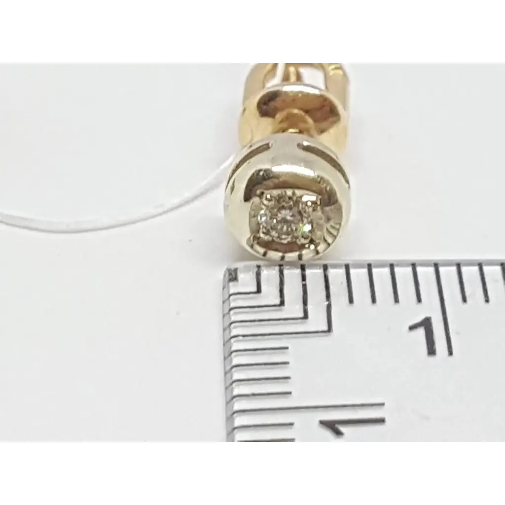 Золотые серьги-пуссеты Гелиос с бриллиантами. Артикул 303955 - фото 3