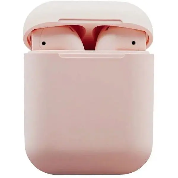 Бездротові блютуз навушники TWS i12 з боксом для заряджання Pink (au174-hbr) - фото 2