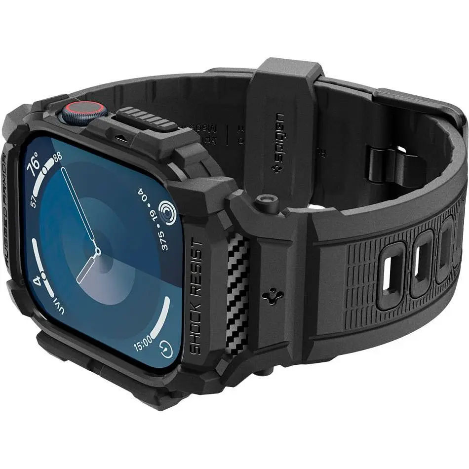 Чохол-ремінець Spigen Rugged Armor Pro для Apple Watch 46mm Matte Black (ACS08604) [149627] - фото 9