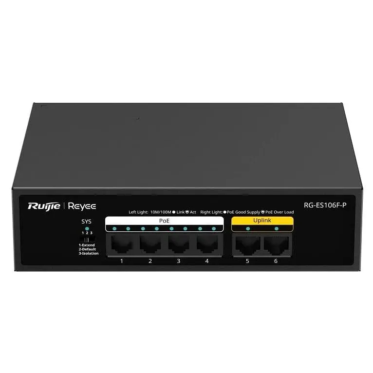 Комутатор Ruijie Reyee RG-ES106F-P - фото 2