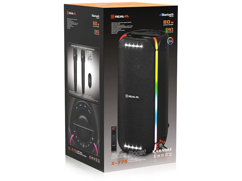 Портативна колонка REAL-EL X-775 Black (EL121600032) - фото 10