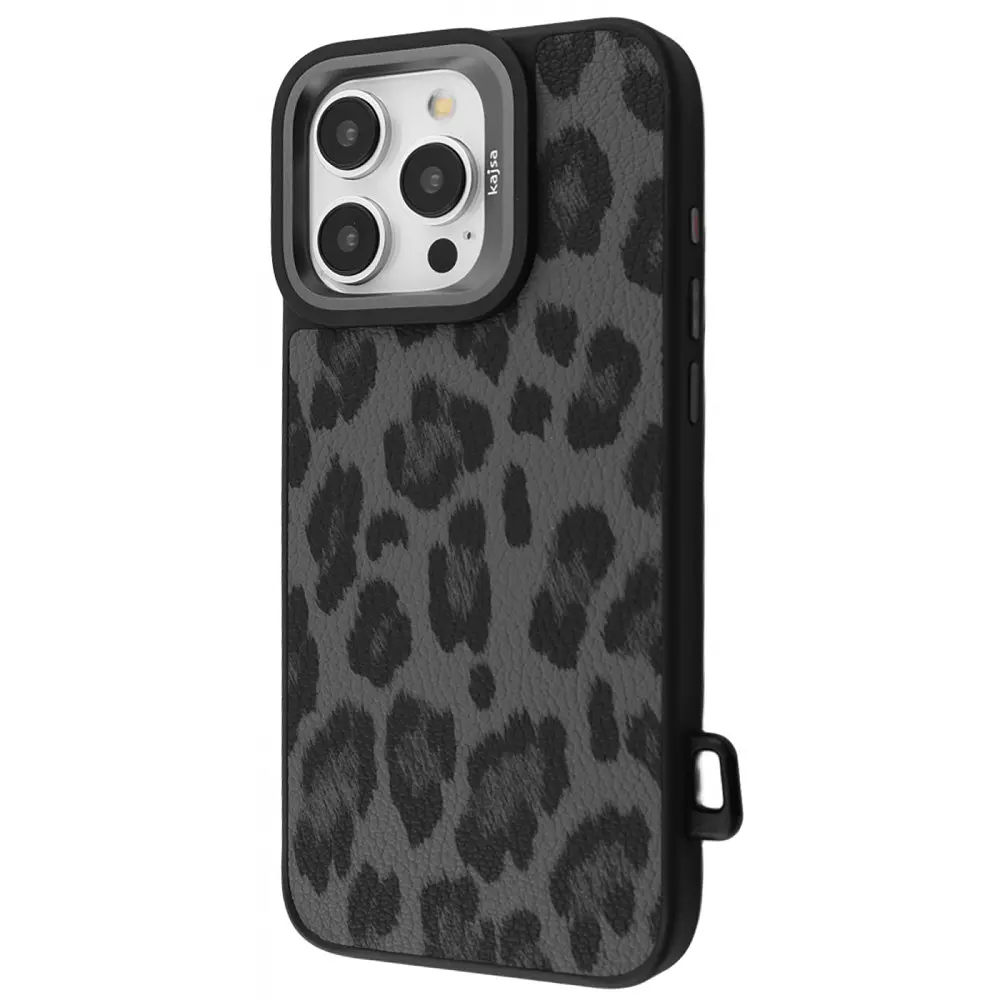 Чохол Kajsa Leopard Pattern with Magnetic Ring iPhone 16 Pro - фото 2
