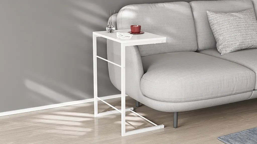 Столик Терри Ferrum-decor 650x440x330 Белый металл ДСП Белый 16 мм (FRD-104655) - фото 8