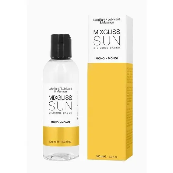 Лубрикант Mixgliss Sun Monoi - на силіконовій основі з ароматом олії Моної, 100 мл