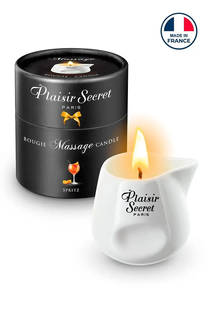 Масажна свічка Plaisirs Secrets Spritz в подарунковому пакуванні, 80 мл