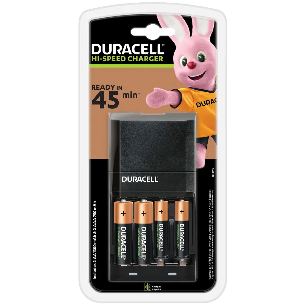 Зарядний пристрій для акумуляторів Duracell CEF27 + 2 rechar AA1300mAh + 2 rechar AAA750mAh (5001374) - фото 2