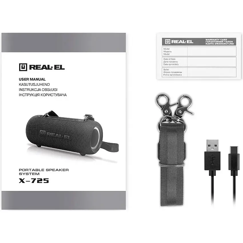 Портативная акустика REAL-EL X-725 Black (EL121600028) [134898] - фото 12
