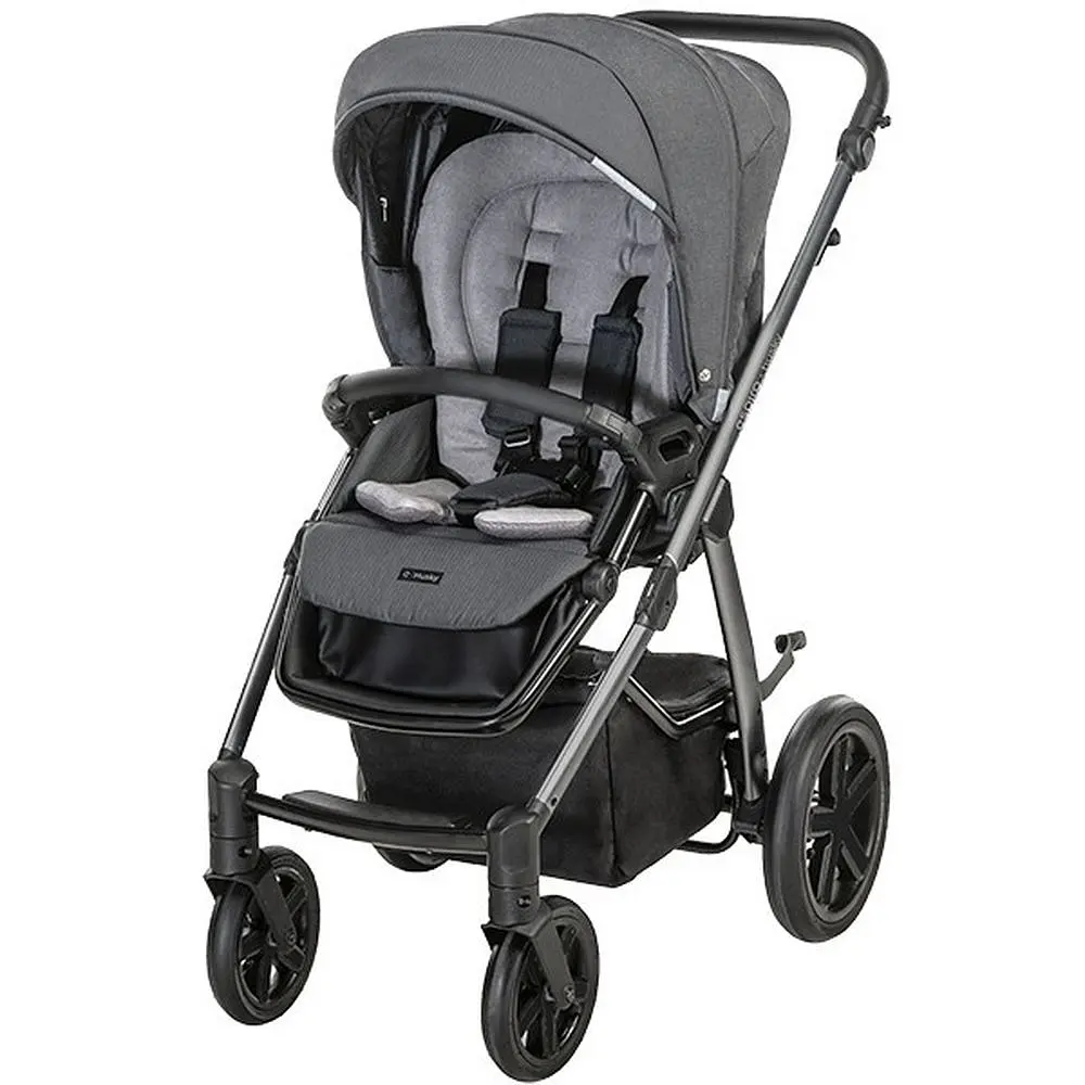 Коляска Espiro Husky XL 2022 203 Graphite, універсальна 2 в 1, графітова (205095) - фото 3