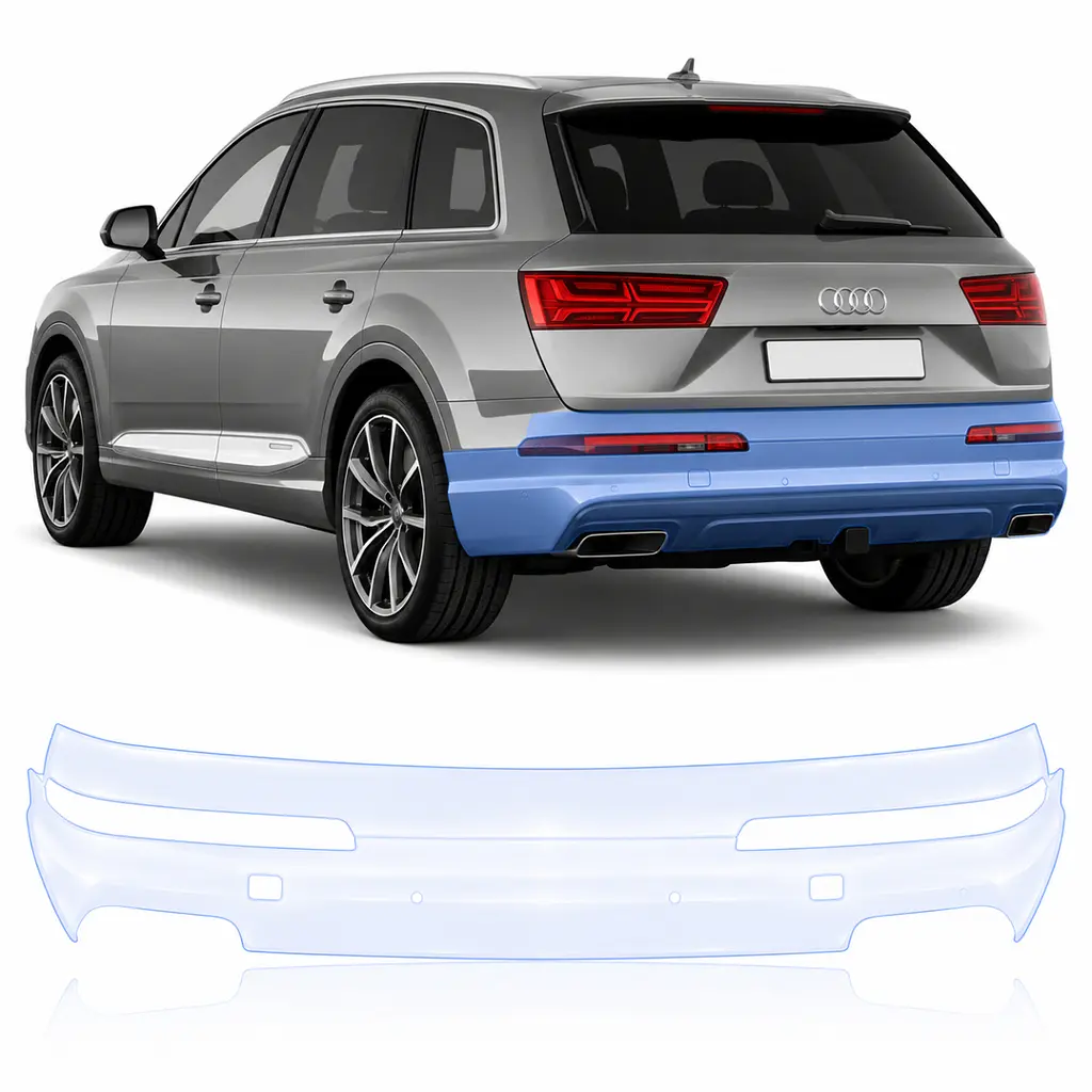 Антигравійна захисна бронеплівка за лекалами для Audi Q7 4M 2015-2019 - задній бампер