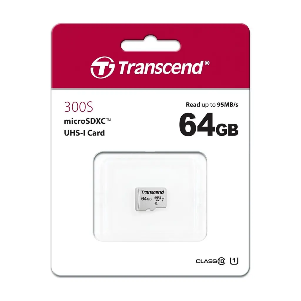 Карта пам'яті Transcend 64GB microSDXC class 10 UHS-I U1 (TS64GUSD300S) - фото 2