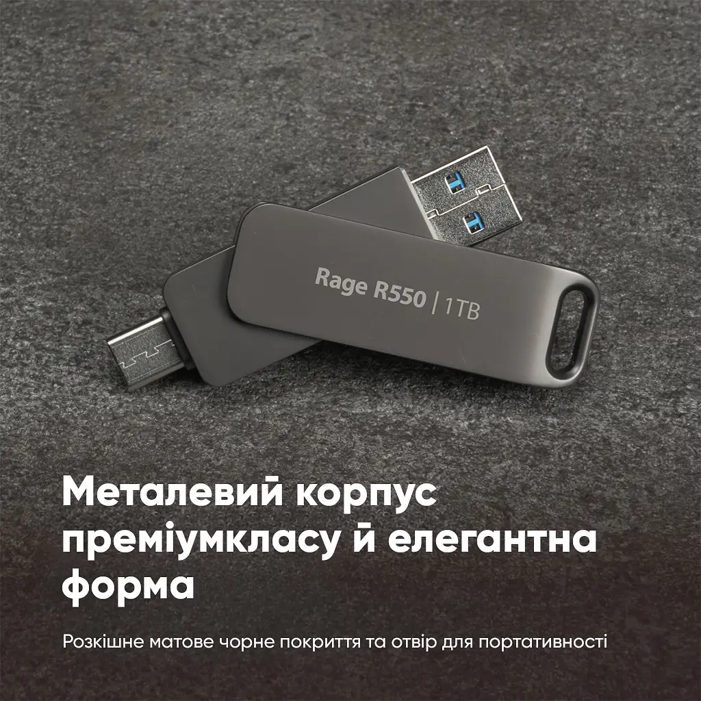 Флеш-накопичувач Patriot USB 3.2 Gen 1 Rage R550 128GB Type-A+C (PE128GR550DSAD) - фото 7