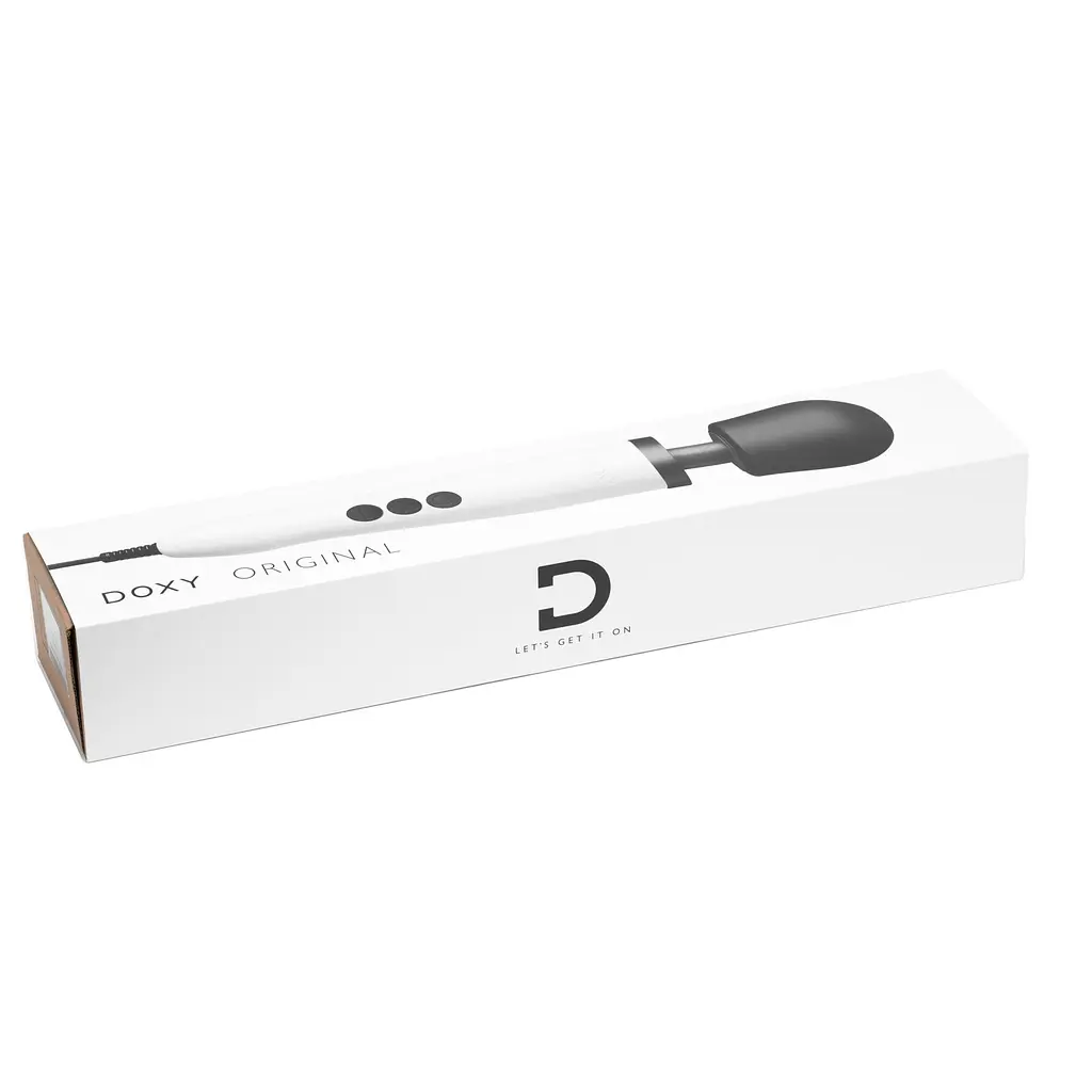 Вібромасажер DOXY Original White, дуже потужний, живлення 220В, пульсівні вібрації - фото 7