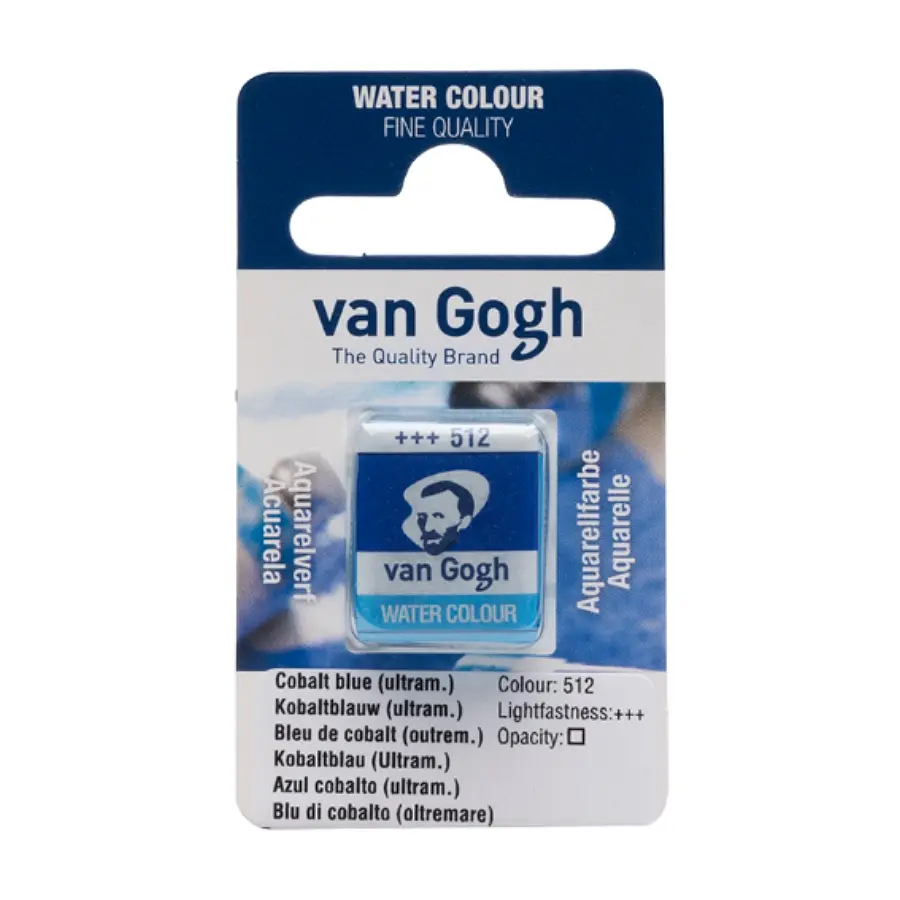 Фарба акварельна Van Gogh (512) Кобальт синій (ультрамарин) кювета Royal Talens (8712079048037)