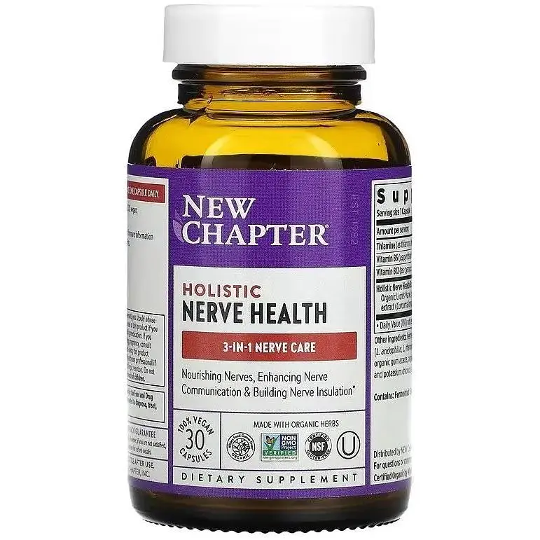 Витаминный комплекс New Chapter Holistic Nerve Health Здоровье нервной системы 30 капсул - фото 3