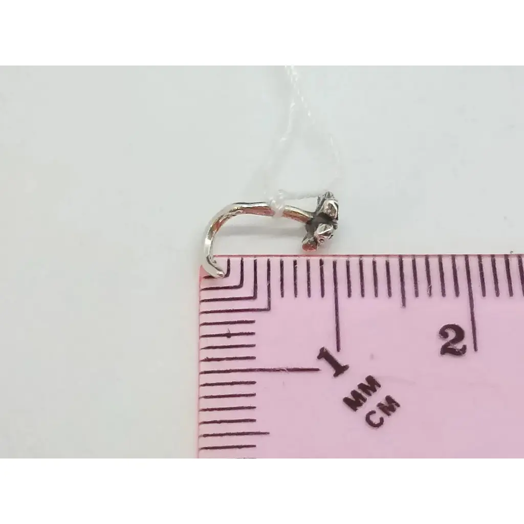 Серебряная серьга-пирсинг в нос Ирий. 6014 - фото 3