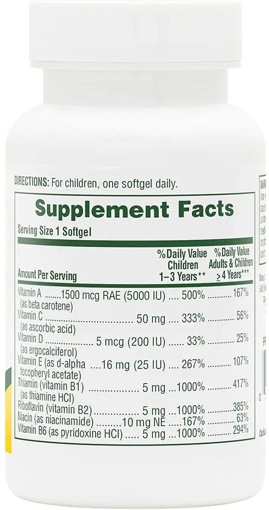 Вітаміни та мінерали Natures Plus Childrens Vita-Gels, 90 капсул - фото 2