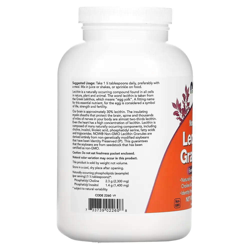 Натуральна добавка Now Lecithin Granules 454 г - фото 3