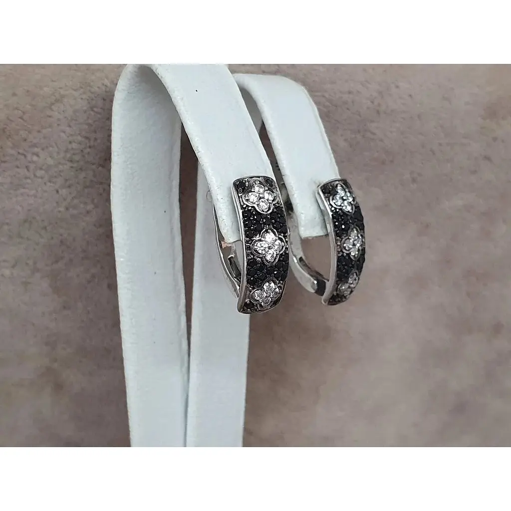 Срібні сережки Агні БЕЛЬМОНТ з фіанітами. 2183/1Р-CZ - фото 3