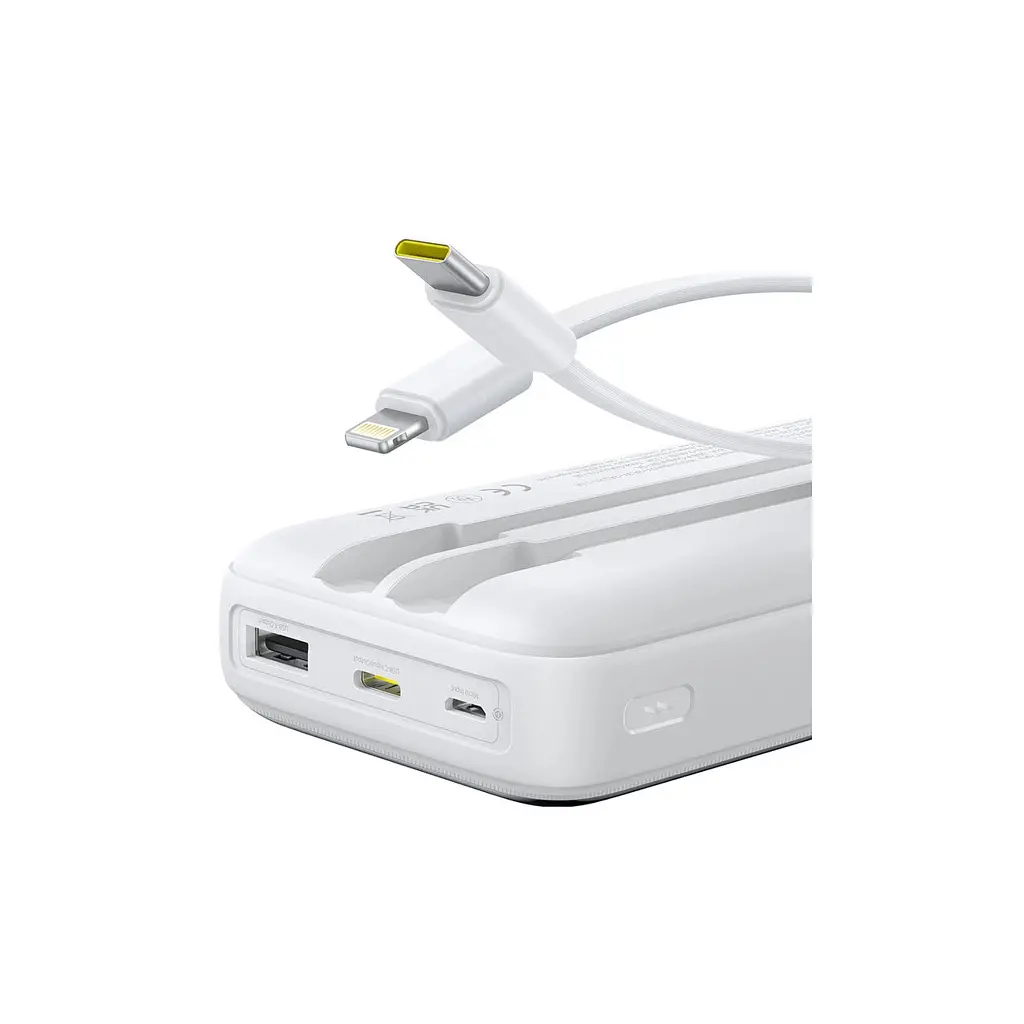 Батарея універсальна Baseus Lipow 20000mAh 22,5W PD, QC/3.0, White (P10079102213-00) - фото 9