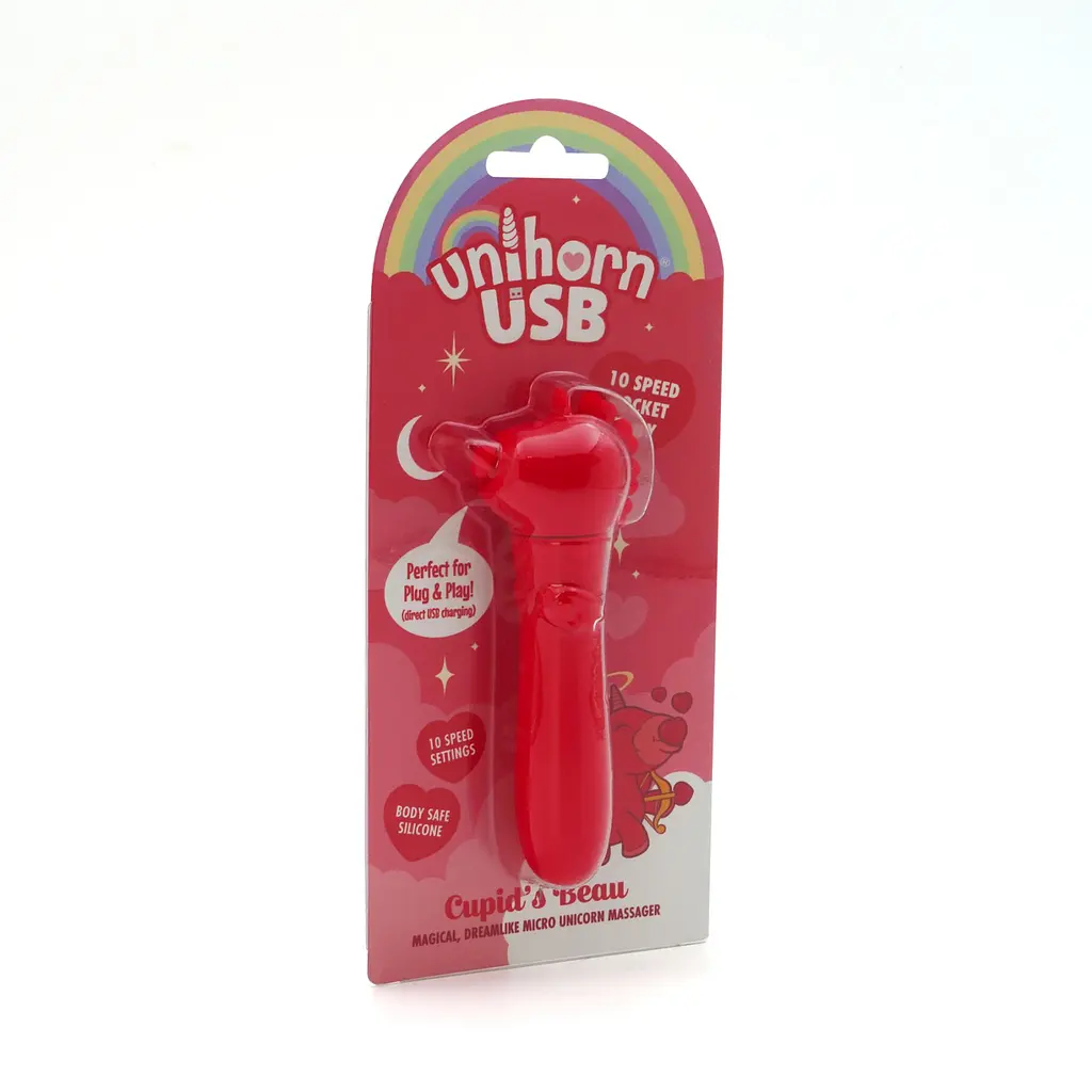 Вібратор-єдиноріжка Unihorn USB Bullet - Cupid's Beau, віброкуля, USB-зарядка, 10 режимів - фото 4