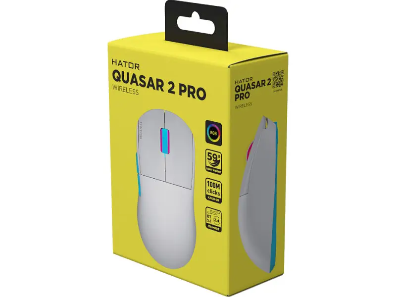 Миша Hator Quasar 2 PRO Wireless White/Cyan (HTM561WC) - фото 4