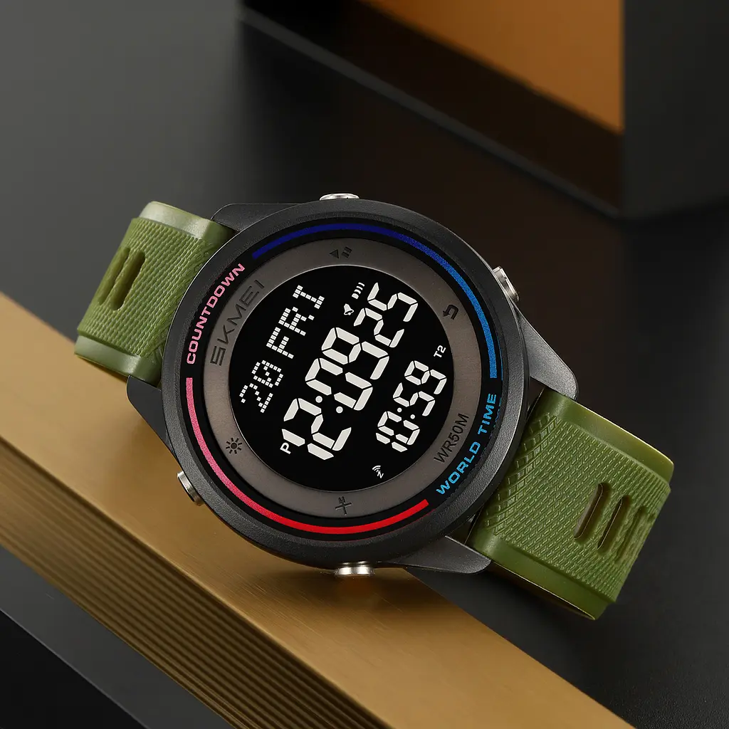 Наручний годинник чоловічий 2348AG Army Green Skmei acs0029992 - фото 5